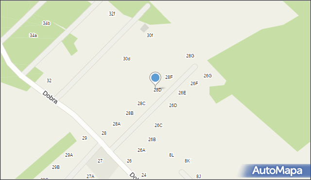 Pomlewo, Dobra, 28E, mapa Pomlewo