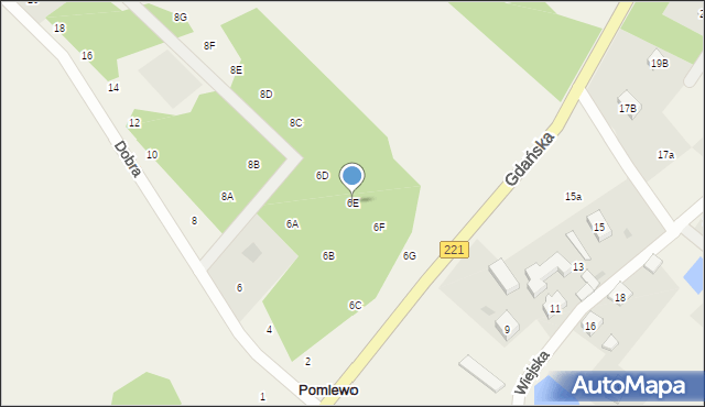 Pomlewo, Dobra, 6E, mapa Pomlewo