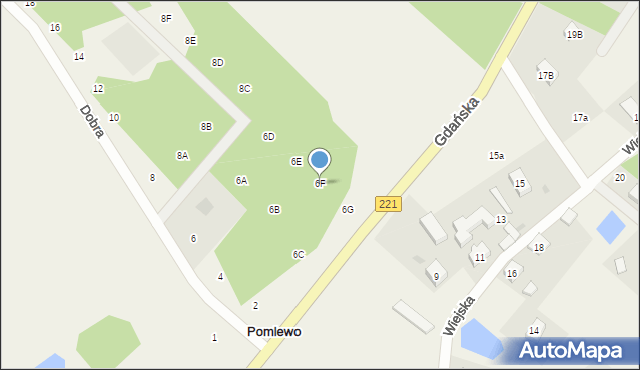 Pomlewo, Dobra, 6F, mapa Pomlewo