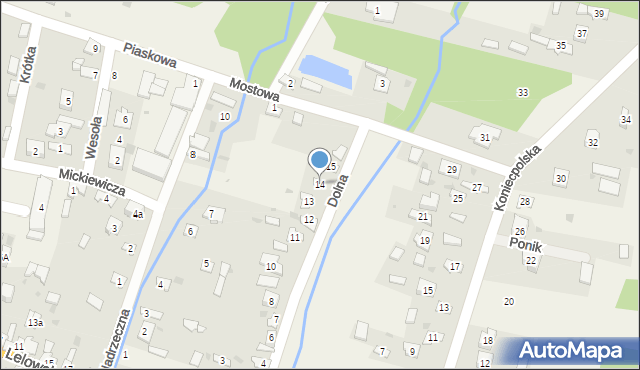 Ponik, Dolna, 14, mapa Ponik