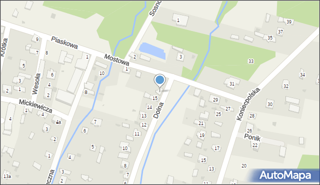 Ponik, Dolna, 16, mapa Ponik