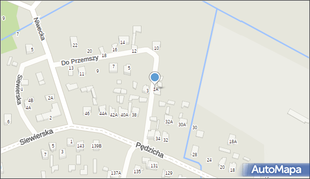 Poręba, Do Przemszy, 1A, mapa Poręba