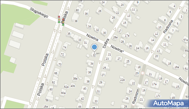 Poznań, Dobra, 32, mapa Poznania