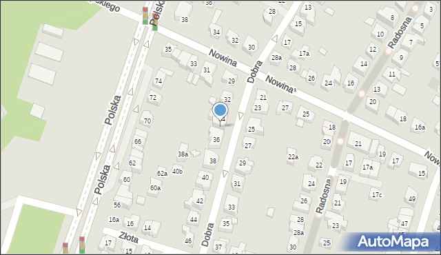 Poznań, Dobra, 34a, mapa Poznania
