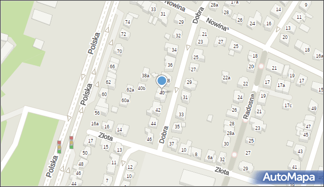 Poznań, Dobra, 40, mapa Poznania
