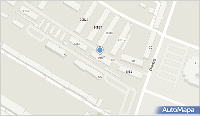 Poznań, Dojazd, 30B2, mapa Poznania