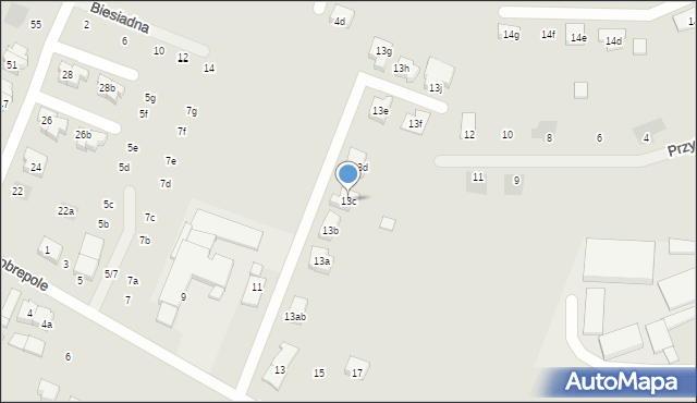 Poznań, Dobrepole, 13c, mapa Poznania