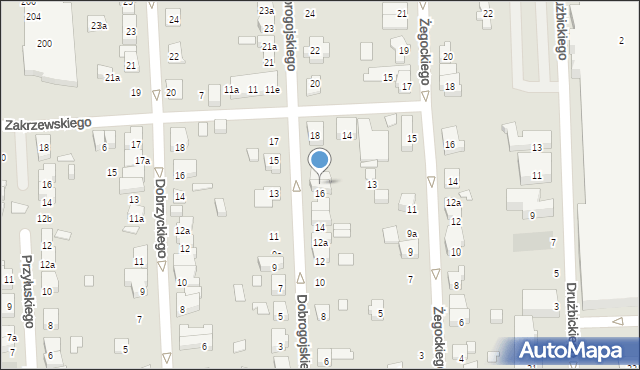 Poznań, Dobrogojskiego Ignacego, 16a, mapa Poznania