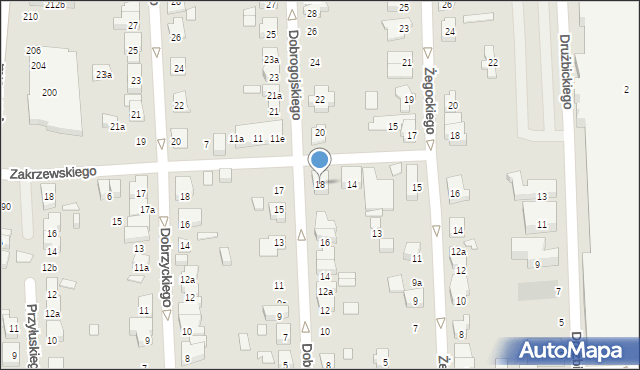 Poznań, Dobrogojskiego Ignacego, 18, mapa Poznania