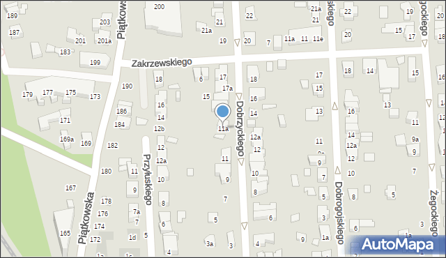 Poznań, Dobrzyckiego Mikołaja, 11a, mapa Poznania