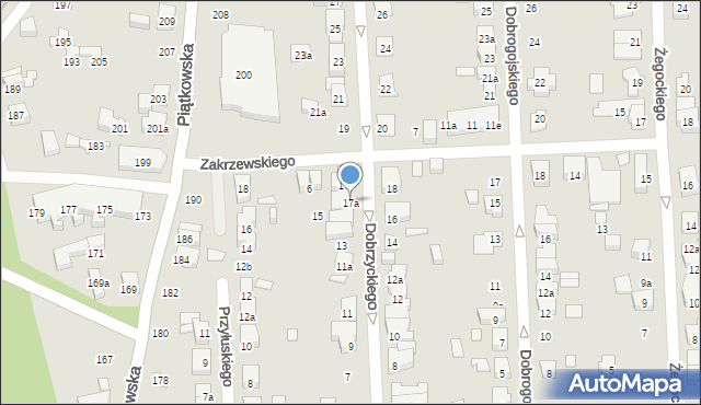 Poznań, Dobrzyckiego Mikołaja, 17a, mapa Poznania