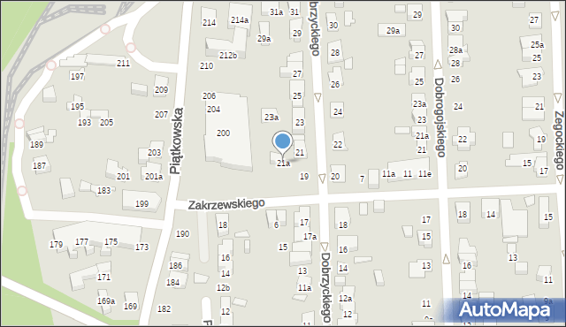 Poznań, Dobrzyckiego Mikołaja, 21a, mapa Poznania