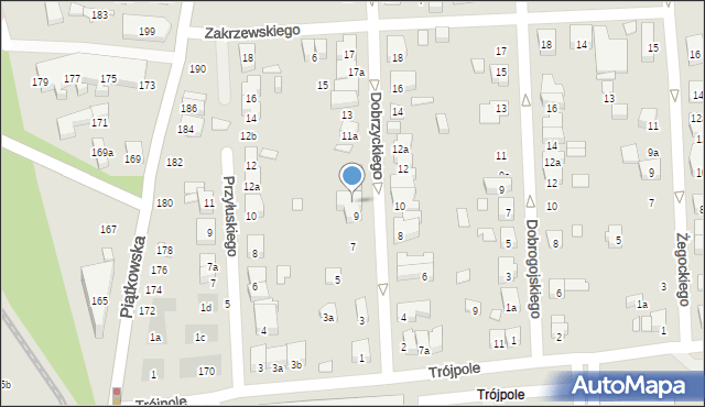 Poznań, Dobrzyckiego Mikołaja, 9a, mapa Poznania