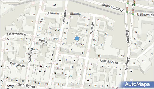 Poznań, Dominikańska, 9a, mapa Poznania