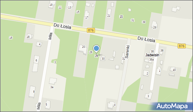 Prace Duże, Do Łosia, 28, mapa Prace Duże