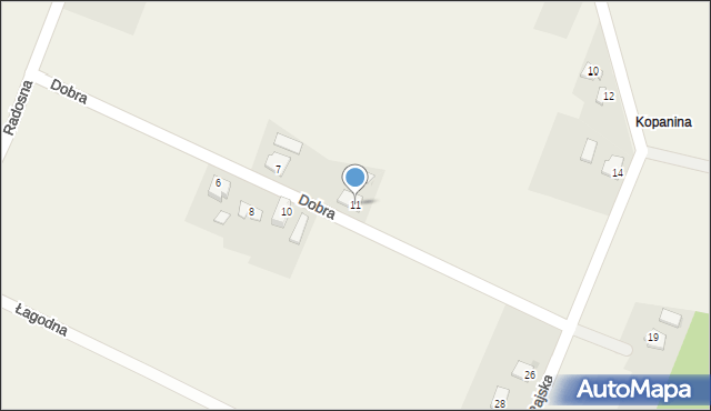 Pruchna, Dobra, 11, mapa Pruchna