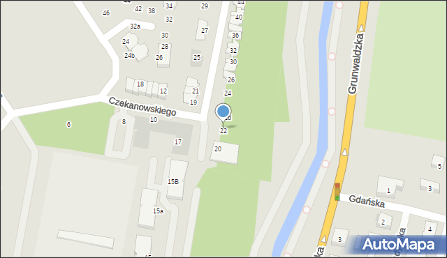 Pruszcz Gdański, Dobrowolskiego Antoniego, 22a, mapa Pruszcz Gdański