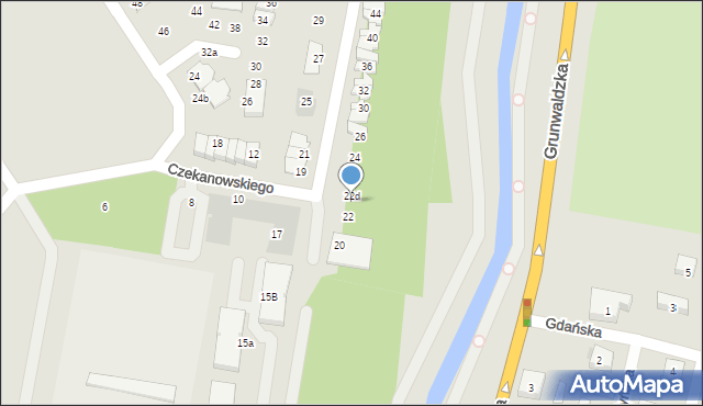 Pruszcz Gdański, Dobrowolskiego Antoniego, 22c, mapa Pruszcz Gdański