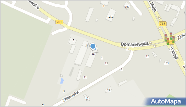 Pruszków, Domaniewska, 3a, mapa Pruszków