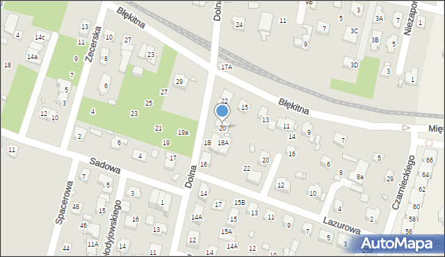 Pruszków, Dolna, 20, mapa Pruszków