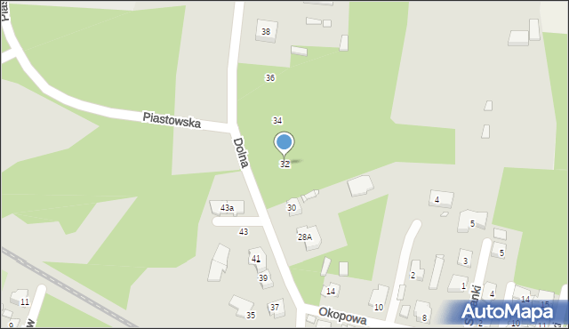 Pruszków, Dolna, 32, mapa Pruszków