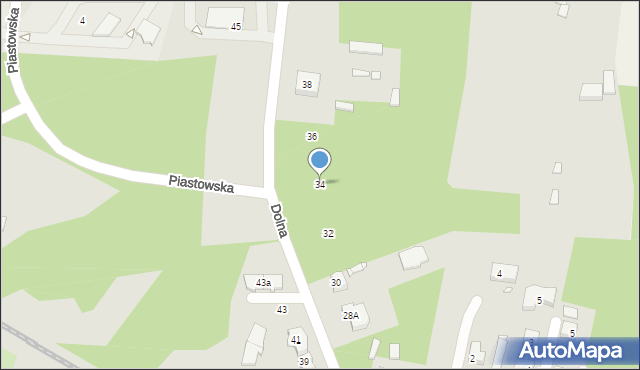 Pruszków, Dolna, 34, mapa Pruszków
