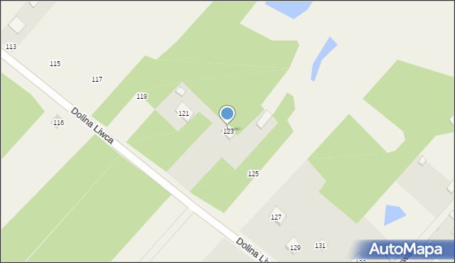 Pruszyn, Dolina Liwca, 123, mapa Pruszyn