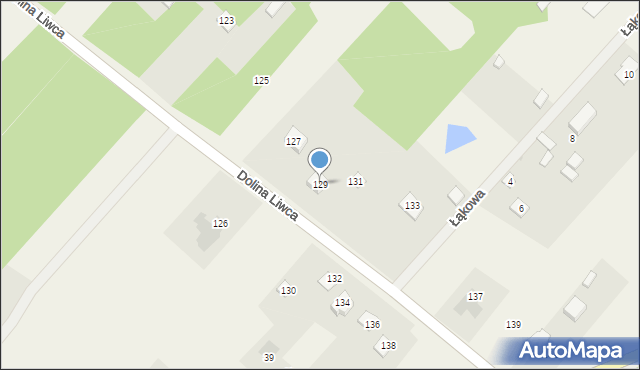 Pruszyn, Dolina Liwca, 129, mapa Pruszyn