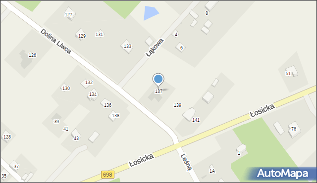 Pruszyn, Dolina Liwca, 137, mapa Pruszyn