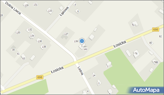 Pruszyn, Dolina Liwca, 143, mapa Pruszyn