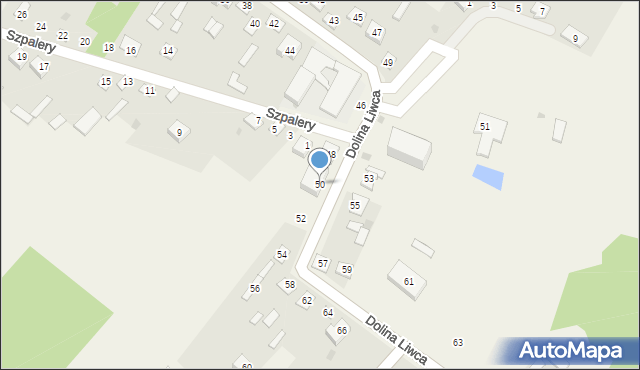 Pruszyn, Dolina Liwca, 50, mapa Pruszyn