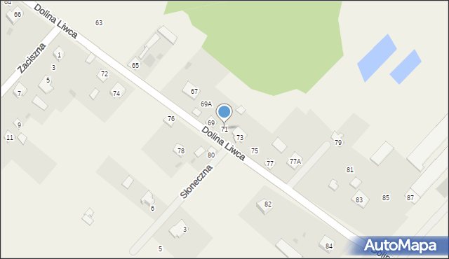 Pruszyn, Dolina Liwca, 71, mapa Pruszyn