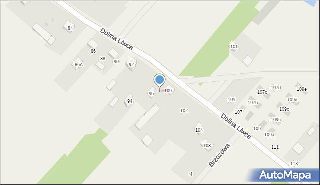 Pruszyn, Dolina Liwca, 98, mapa Pruszyn