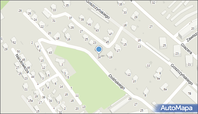 Przemyśl, Dolińskiego Franciszka, 14, mapa Przemyśla