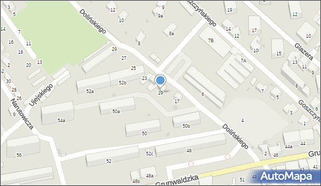 Przemyśl, Dolińskiego Franciszka, 19, mapa Przemyśla