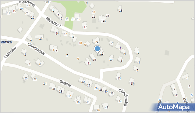 Przemyśl, Domowa, 14, mapa Przemyśla