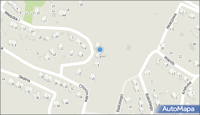 Przemyśl, Domowa, 3, mapa Przemyśla