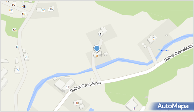 Przesieka, Dolina Czerwienia, 8, mapa Przesieka