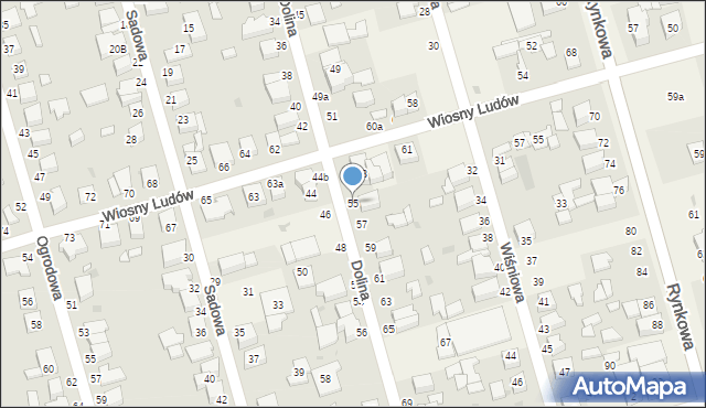 Przeźmierowo, Dolina, 55, mapa Przeźmierowo