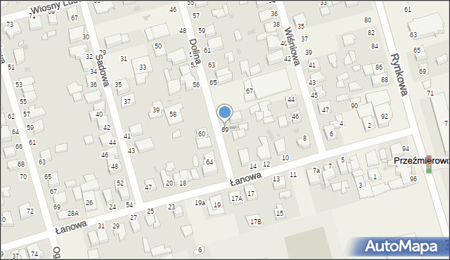 Przeźmierowo, Dolina, 69, mapa Przeźmierowo