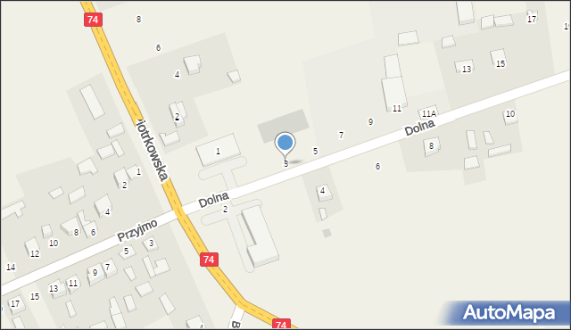 Przyjmo, Dolna, 3, mapa Przyjmo