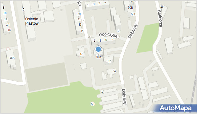 Pszczyna, Dobrawy, 52a, mapa Pszczyny