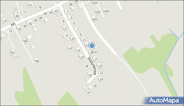 Pszów, Dożynkowa, 15, mapa Pszów