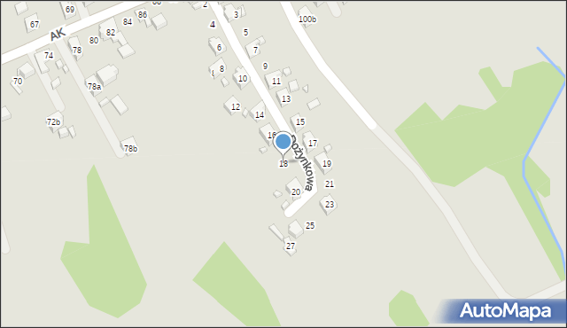 Pszów, Dożynkowa, 18, mapa Pszów