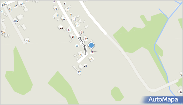 Pszów, Dożynkowa, 21, mapa Pszów