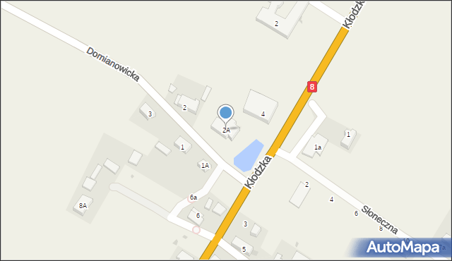 Pustków Wilczkowski, Domianowicka, 2A, mapa Pustków Wilczkowski