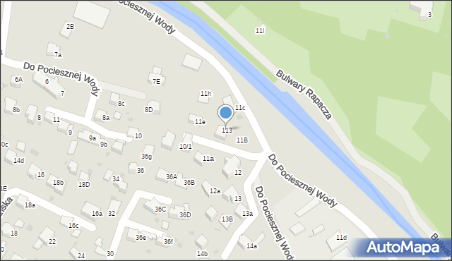 Rabka-Zdrój, Do Pociesznej Wody, 113, mapa Rabka-Zdrój