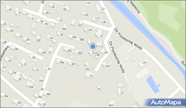 Rabka-Zdrój, Do Pociesznej Wody, 14, mapa Rabka-Zdrój