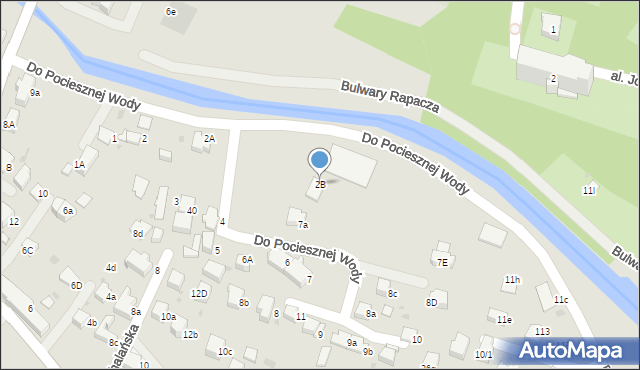 Rabka-Zdrój, Do Pociesznej Wody, 2B, mapa Rabka-Zdrój