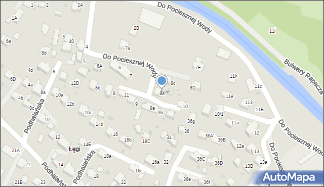Rabka-Zdrój, Do Pociesznej Wody, 8a, mapa Rabka-Zdrój